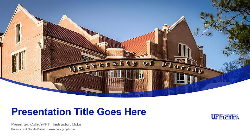 University of Florida-Online Course/Courseware Creation PPT Template16:9 ratio PPT effect preview image