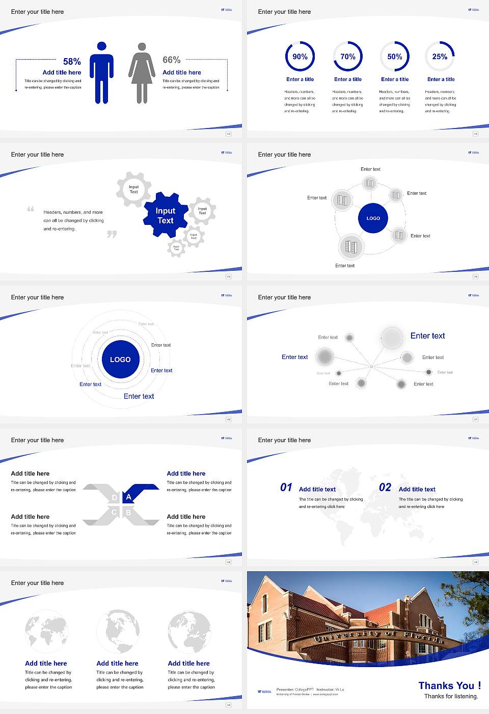 University of Florida-Online Course/Courseware Creation PPT Template16:9 ratio PPT effect preview image4