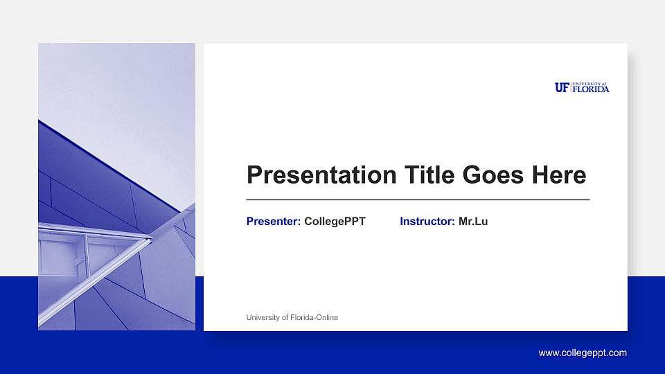 University of Florida-Online General Purpose PPT Template16:9 ratio PPT effect preview image