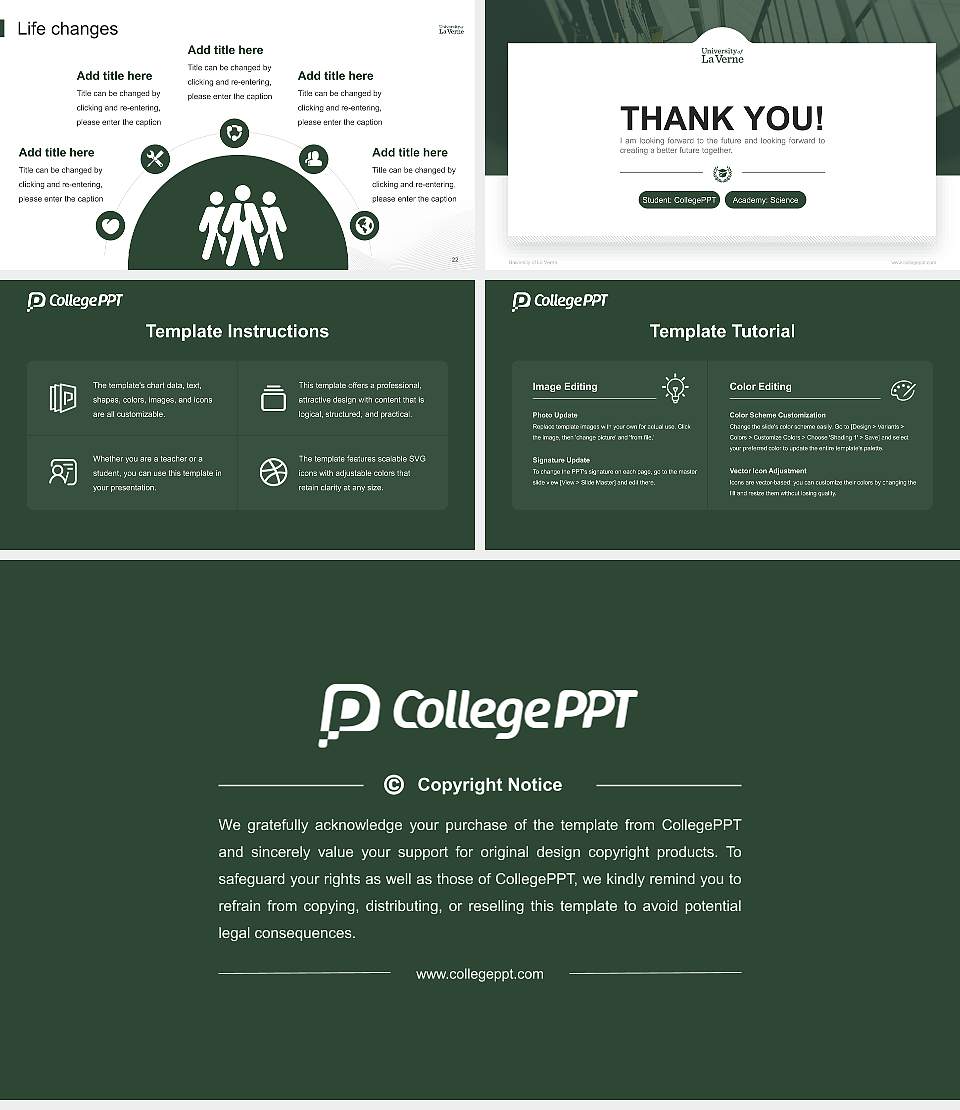 University of La Verne National Scholarship Defense PPT Template16:9 ratio PPT effect preview image4