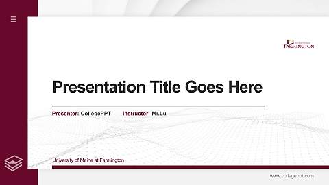 University of Maine at Farmington Thesis Proposal/Graduation Defense PPT Template
