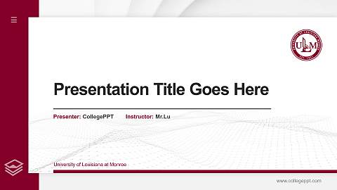 University of Louisiana at Monroe Thesis Proposal/Graduation Defense PPT Template