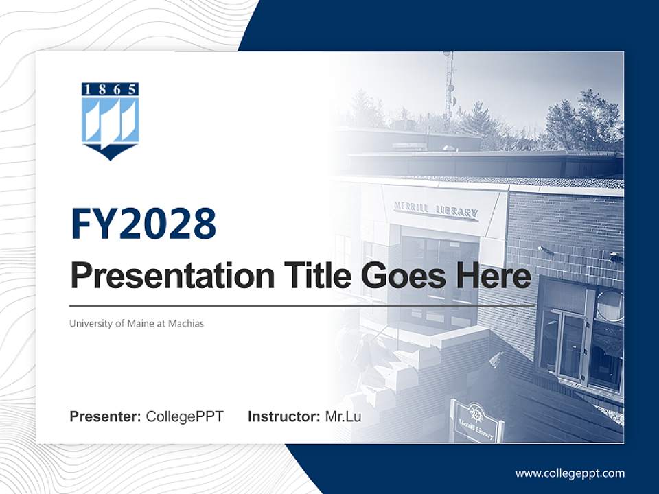 University of Maine at Machias Academic Presentation/Research Findings Report PPT Template4:3 ratio PPT effect preview image5