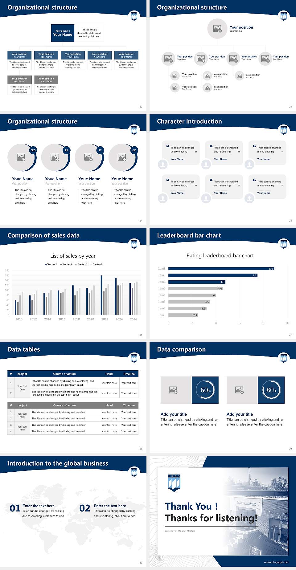 University of Maine at Machias Academic Presentation/Research Findings Report PPT Template4:3 ratio PPT effect preview image4