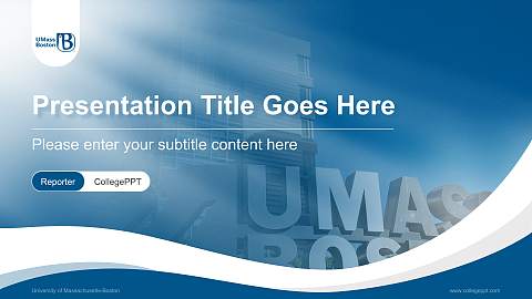 University of Massachusetts-Boston Lecture Sharing and Networking Event PPT Template