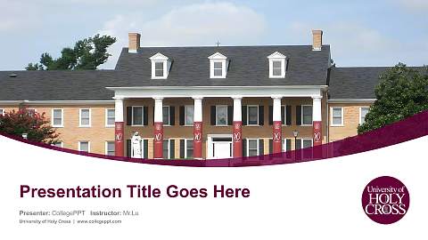 University of Holy Cross Course/Courseware Creation PPT Template
