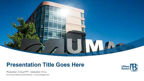 University of Massachusetts-Boston Course/Courseware Creation PPT Template