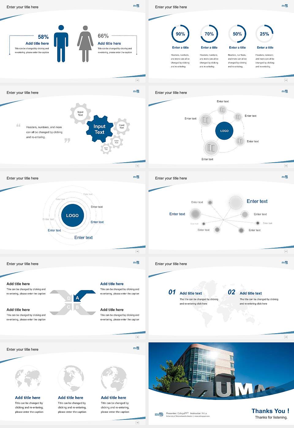 University of Massachusetts-Boston Course/Courseware Creation PPT Template16:9 ratio PPT effect preview image4