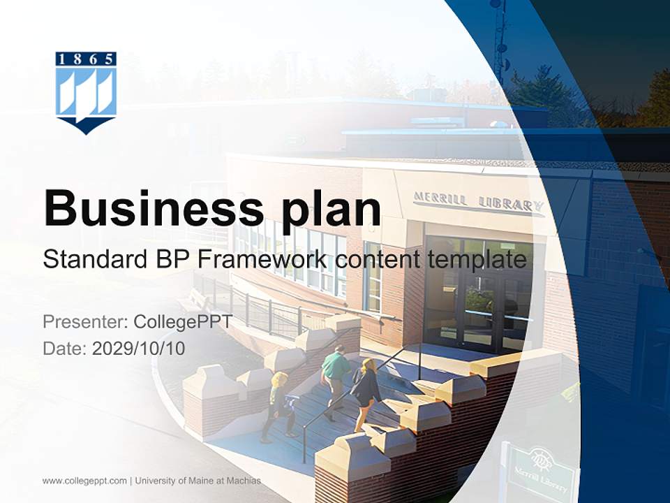 University of Maine at Machias Competition/Entrepreneurship Contest PPT Template4:3 ratio PPT effect preview image9