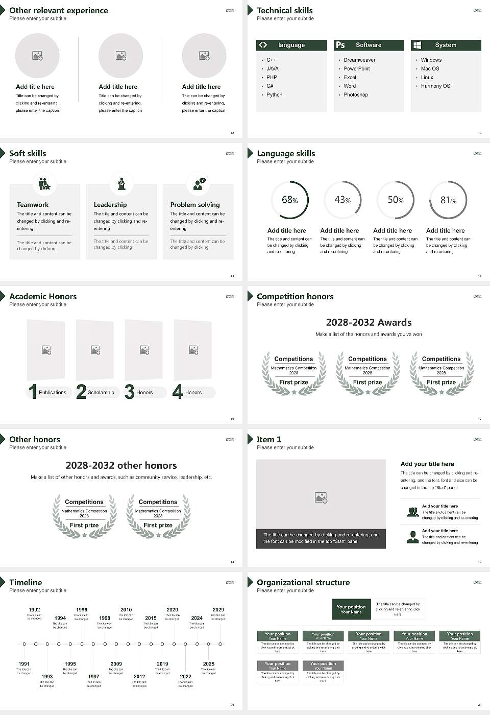 University of La Verne Resume PPT Template16:9 ratio PPT effect preview image3