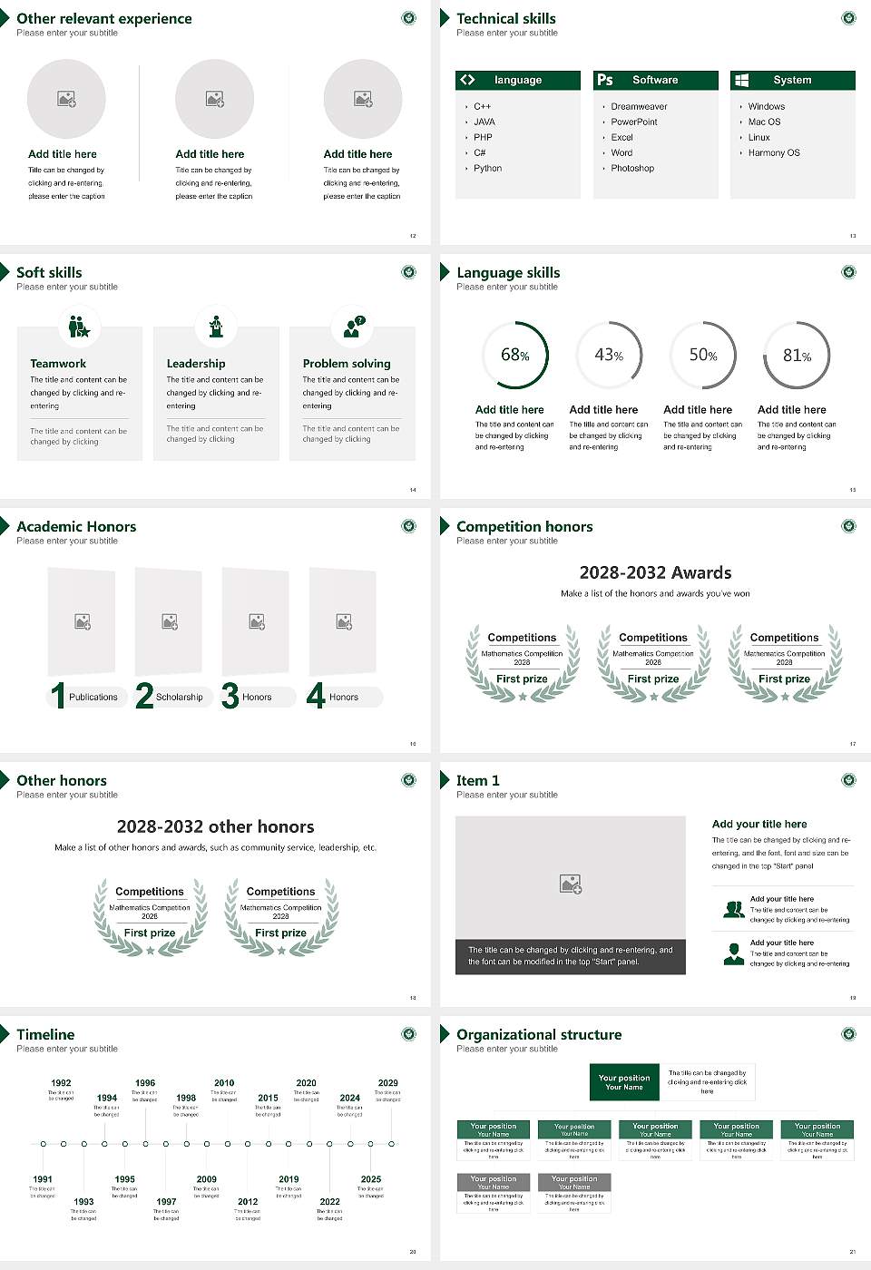 University of Hawaii at Manoa Resume PPT Template16:9 ratio PPT effect preview image3