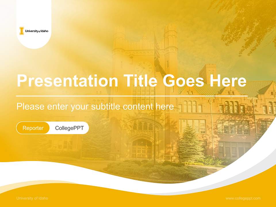 University of Idaho Lecture Sharing and Networking Event PPT Template4:3 ratio PPT effect preview image4