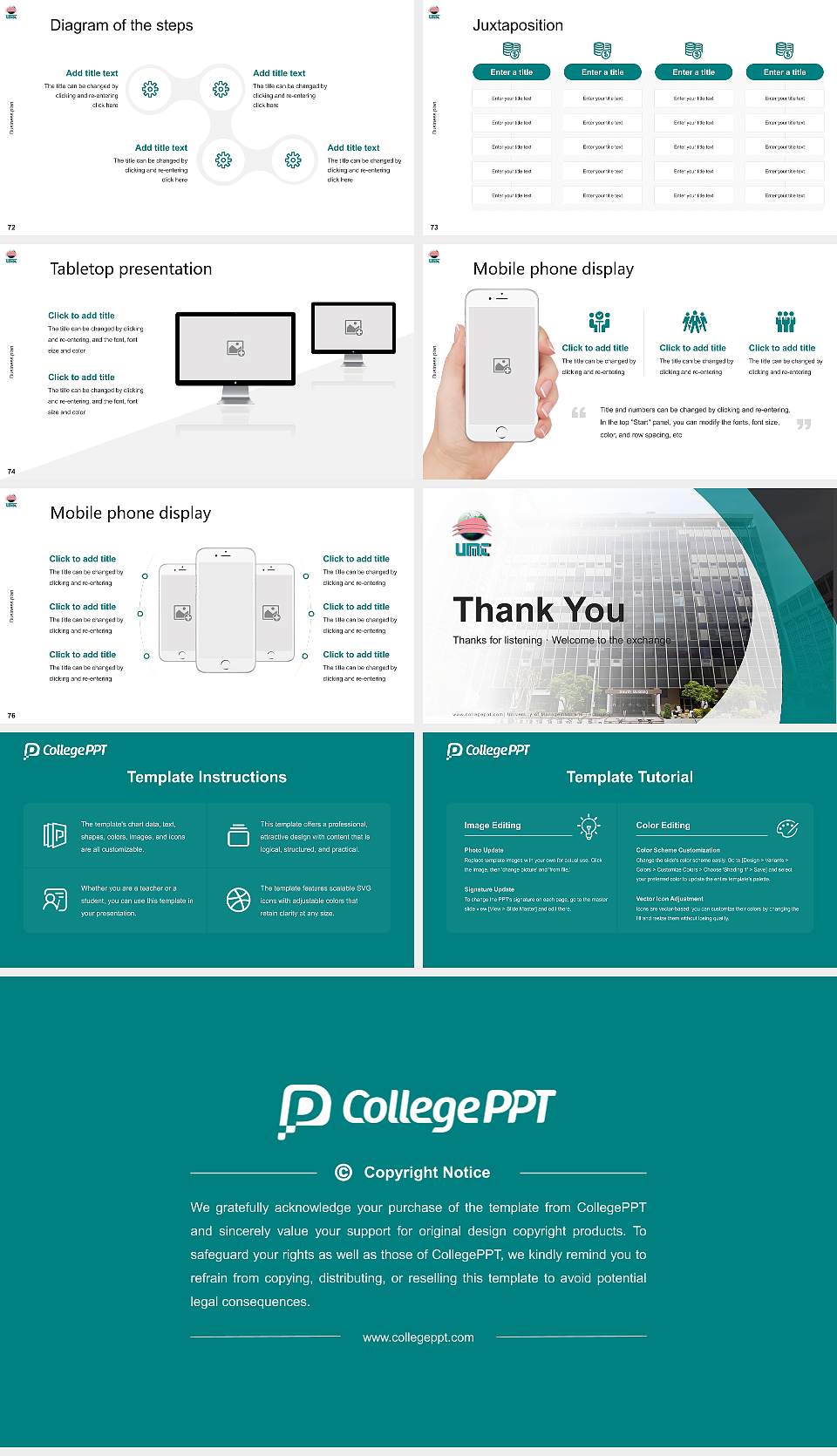 University of Management and Technology Competition/Entrepreneurship Contest PPT Template16:9 ratio PPT effect preview image9