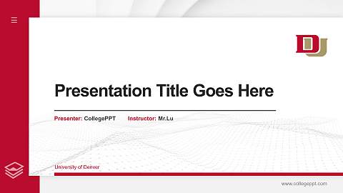 University of Denver Thesis Proposal/Graduation Defense PPT Template