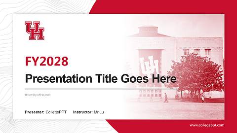 University of Houston Academic Presentation/Research Findings Report PPT Template