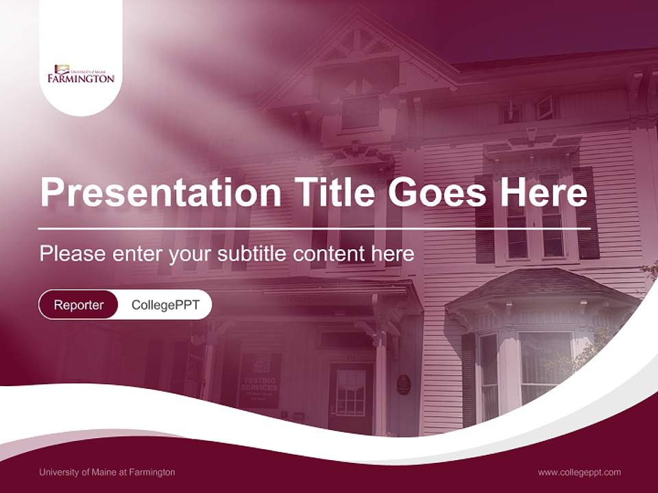 University of Maine at Farmington Lecture Sharing and Networking Event PPT Template4:3 ratio PPT effect preview image4