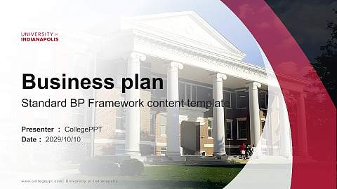 University of Indianapolis Competition/Entrepreneurship Contest PPT Template