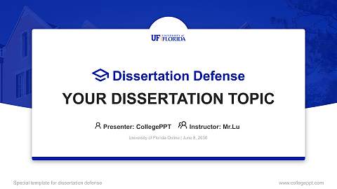 University of Florida-Online Graduation Thesis Defense PPT Template