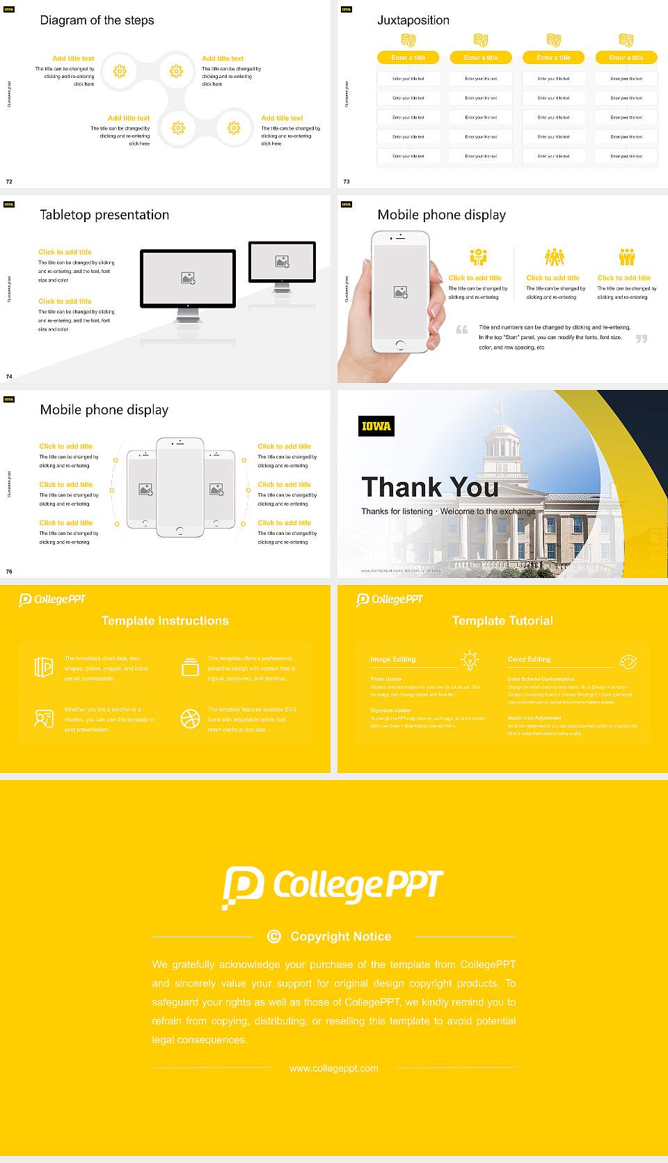 University of Iowa Competition/Entrepreneurship Contest PPT Template16:9 ratio PPT effect preview image9