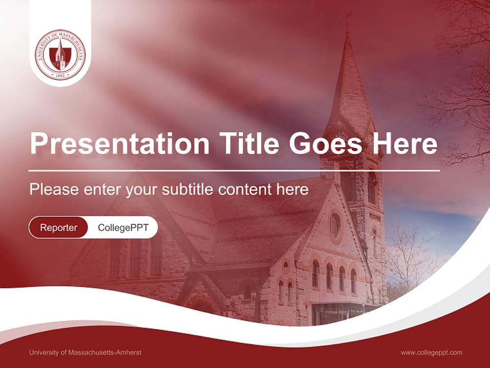 University of Massachusetts-Amherst Lecture Sharing and Networking Event PPT Template4:3 ratio PPT effect preview image4