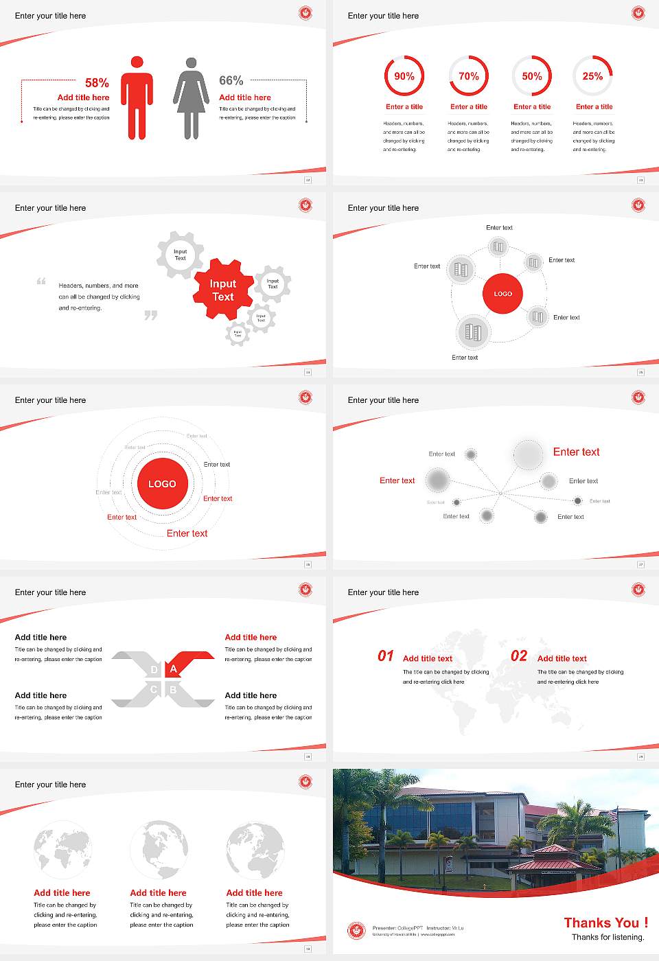 University of Hawaii at Hilo Course/Courseware Creation PPT Template16:9 ratio PPT effect preview image4