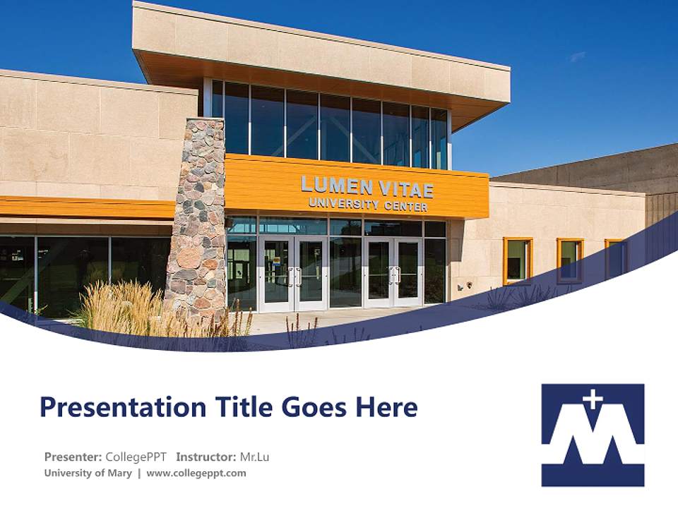 University of Mary Course/Courseware Creation PPT Template4:3 ratio PPT effect preview image5