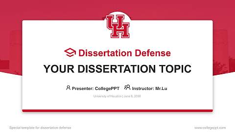 University of Houston Graduation Thesis Defense PPT Template