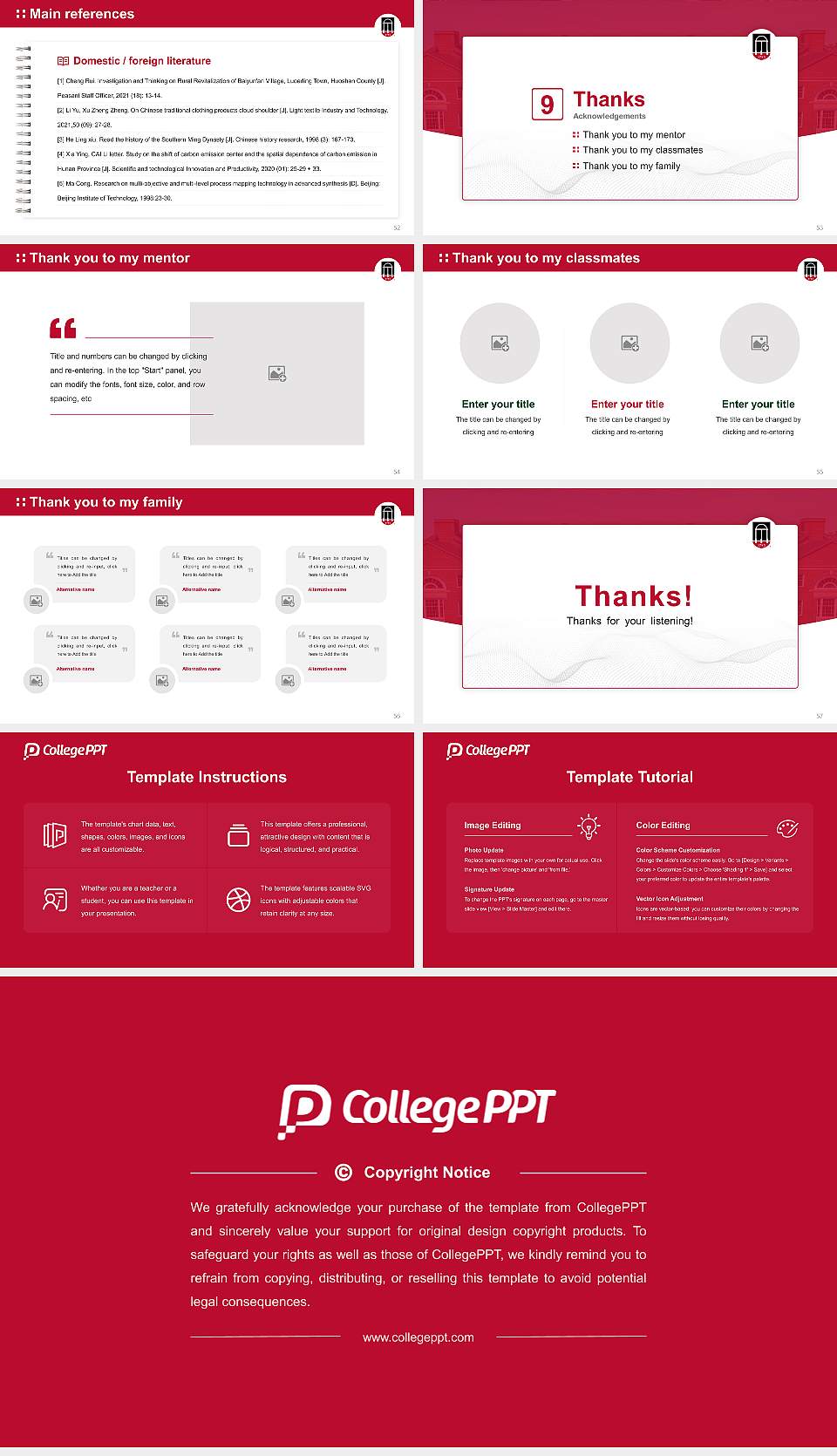 University of Georgia Graduation Thesis Defense PPT Template16:9 ratio PPT effect preview image7