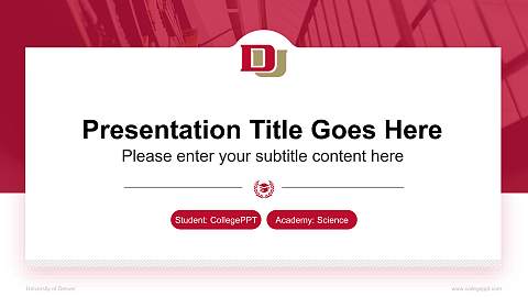 University of Denver National Scholarship Defense PPT Template