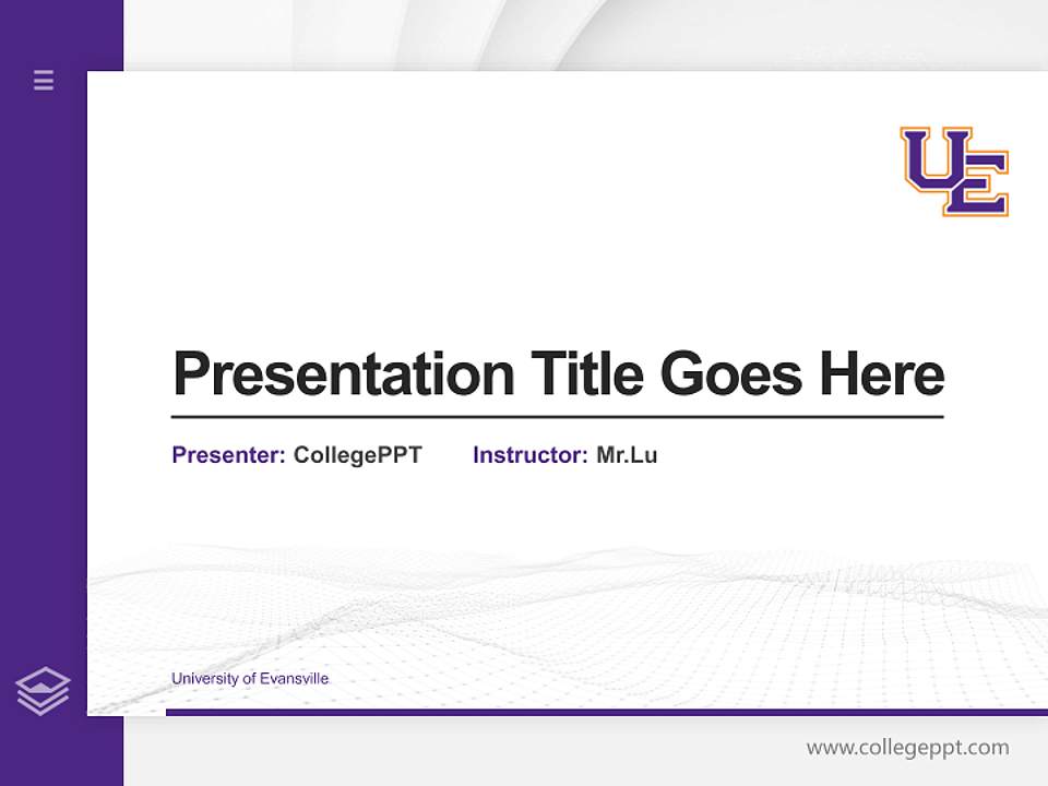 University of Evansville Thesis Proposal/Graduation Defense PPT Template4:3 ratio PPT effect preview image5