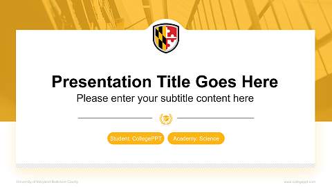 University of Maryland-Baltimore County National Scholarship Defense PPT Template