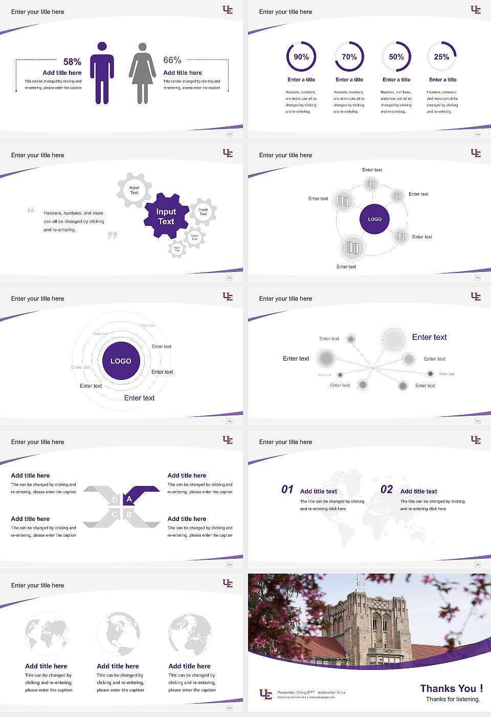 University of Evansville Course/Courseware Creation PPT Template16:9 ratio PPT effect preview image4