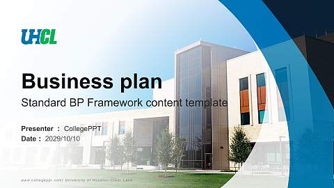 University of Houston-Clear Lake Competition/Entrepreneurship Contest PPT Template