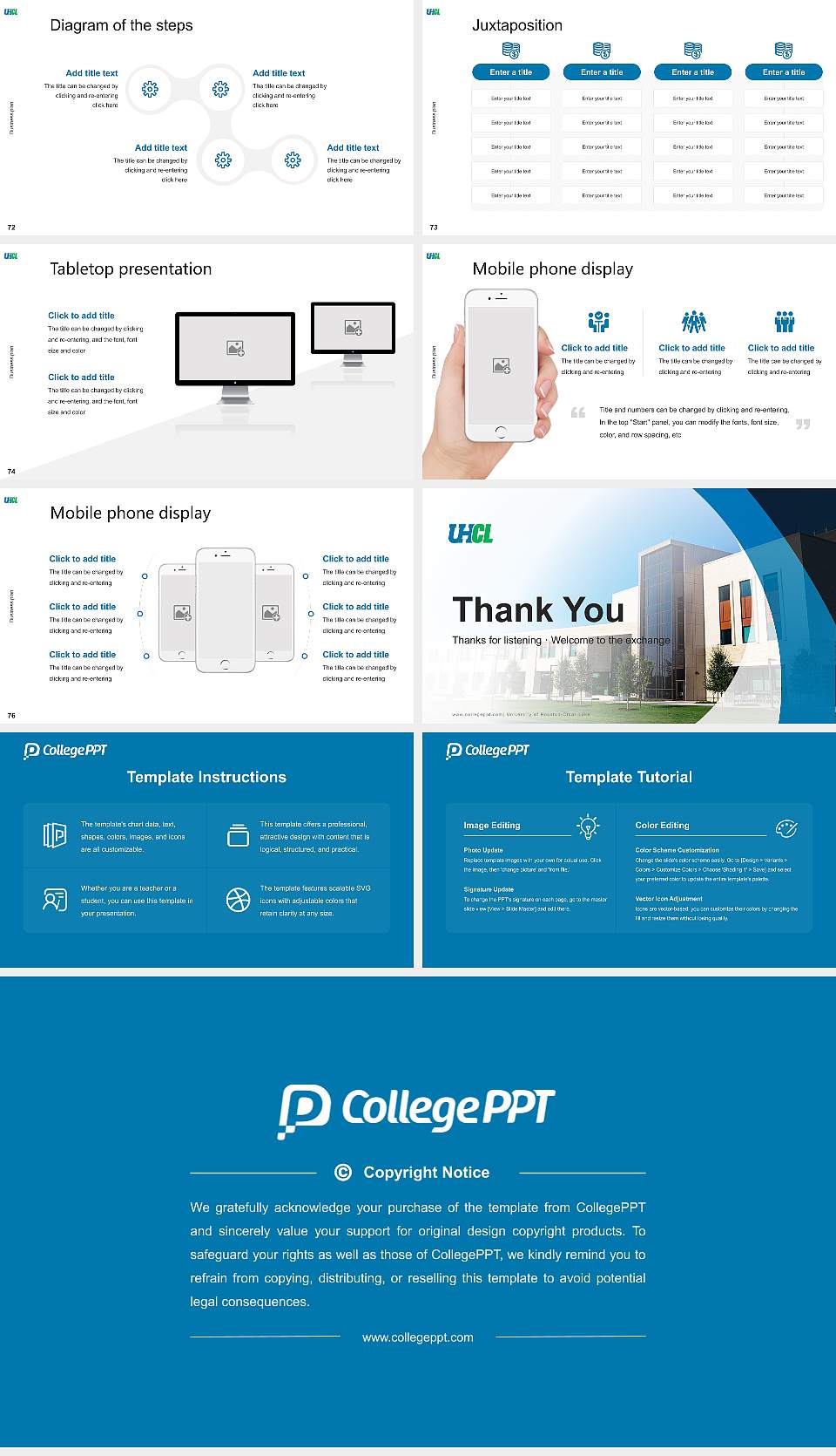 University of Houston-Clear Lake Competition/Entrepreneurship Contest PPT Template16:9 ratio PPT effect preview image9
