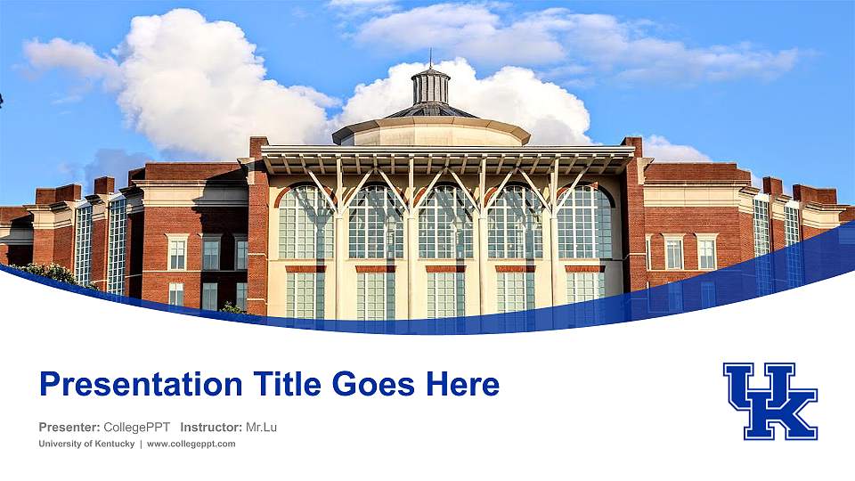 University of Kentucky Course/Courseware Creation PPT Template16:9 ratio PPT effect preview image