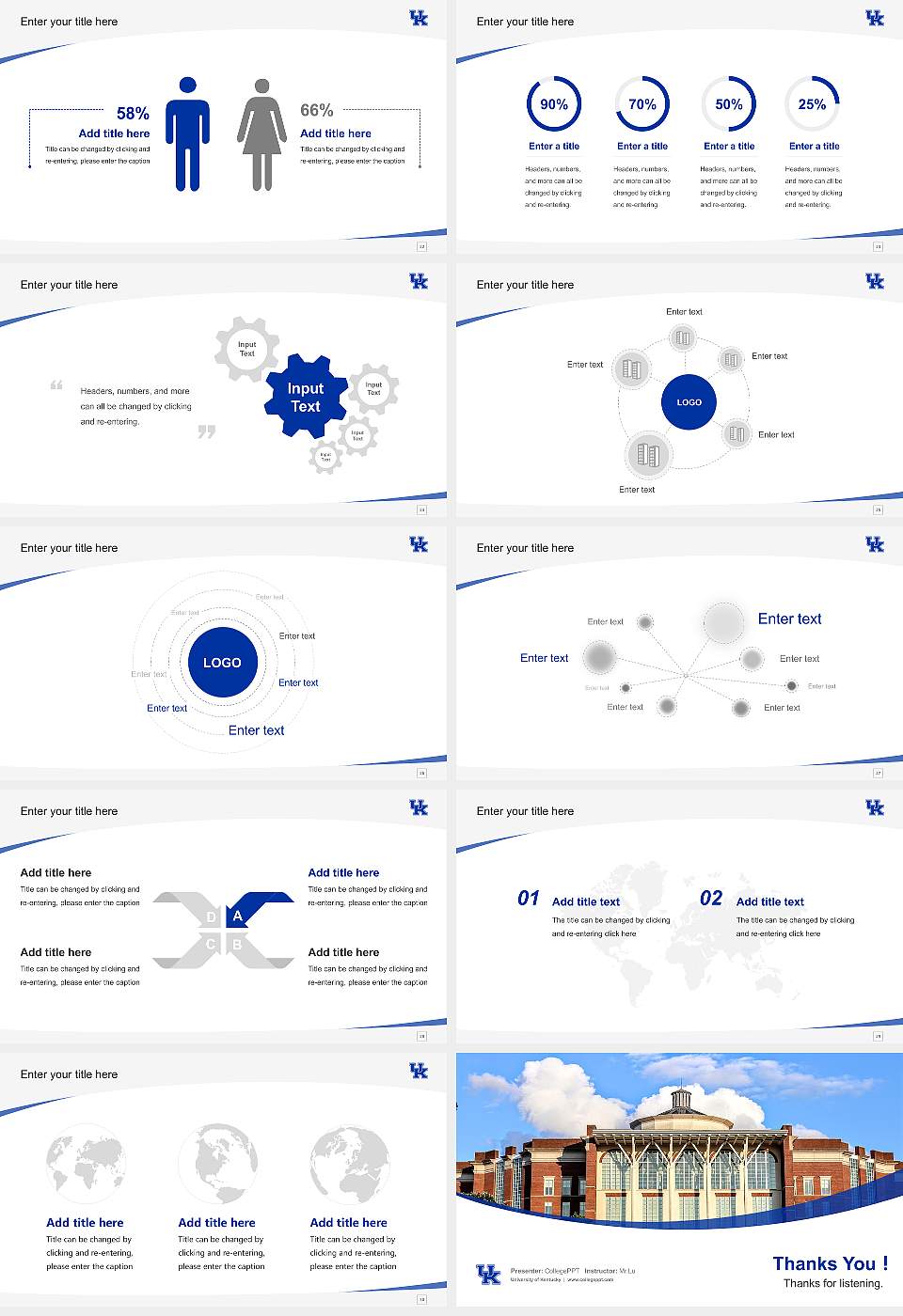 University of Kentucky Course/Courseware Creation PPT Template16:9 ratio PPT effect preview image4