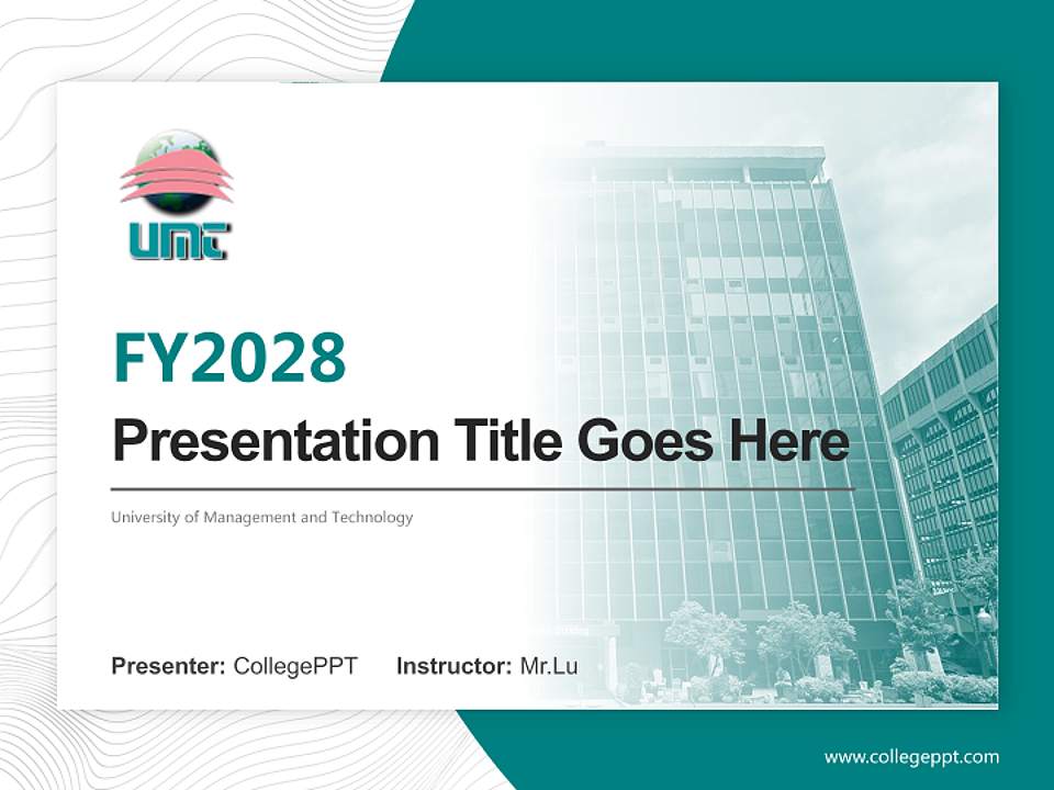 University of Management and Technology Academic Presentation/Research Findings Report PPT Template4:3 ratio PPT effect preview image5