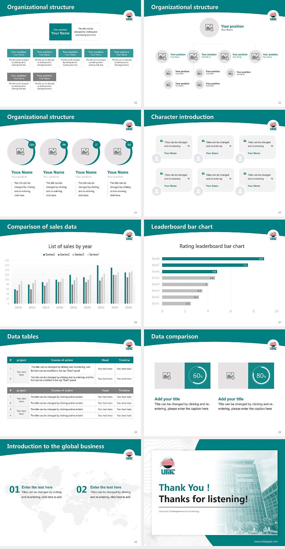 University of Management and Technology Academic Presentation/Research Findings Report PPT Template4:3 ratio PPT effect preview image4