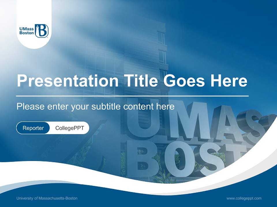 University of Massachusetts-Boston Lecture Sharing and Networking Event PPT Template4:3 ratio PPT effect preview image4