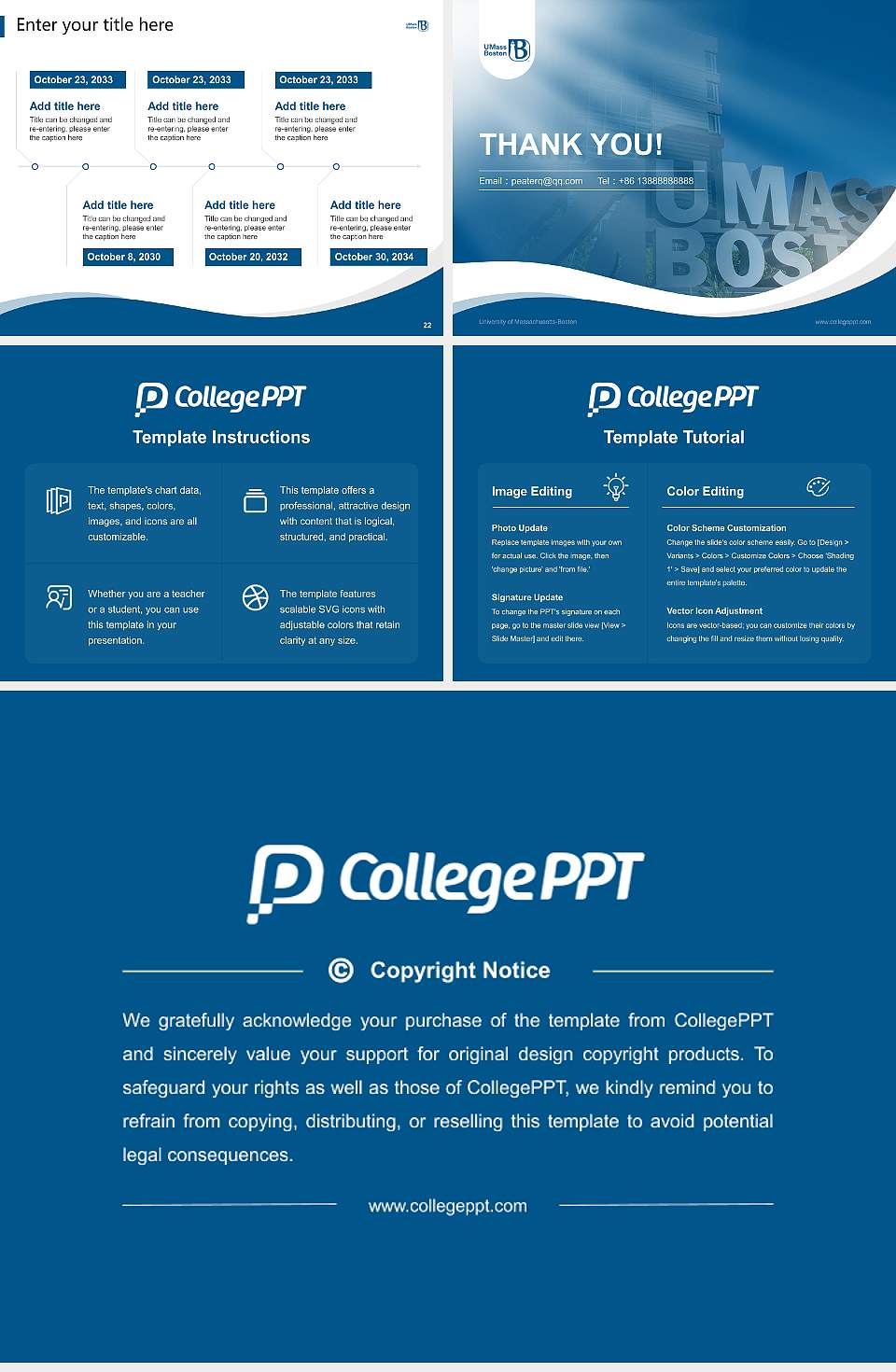 University of Massachusetts-Boston Lecture Sharing and Networking Event PPT Template4:3 ratio PPT effect preview image4
