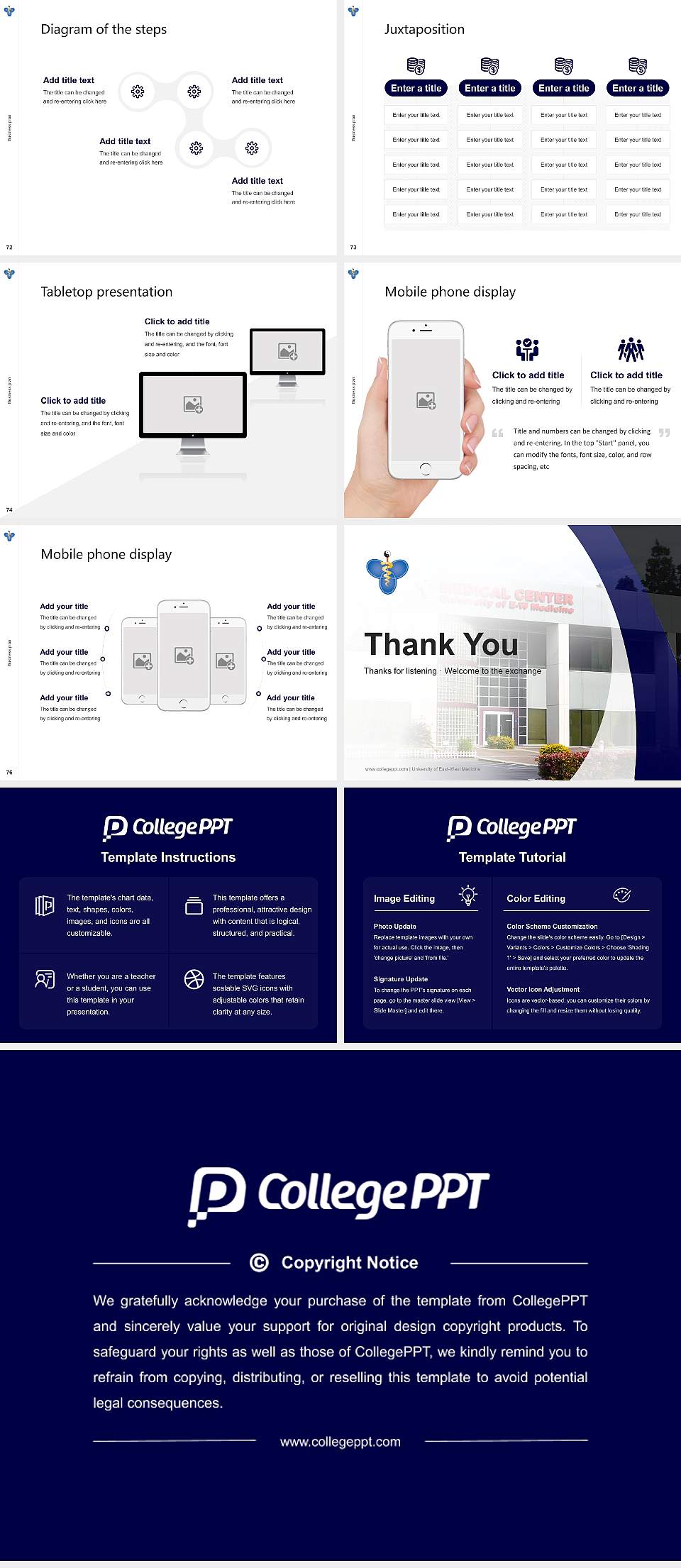 University of East-West Medicine Competition/Entrepreneurship Contest PPT Template4:3 ratio PPT effect preview image9