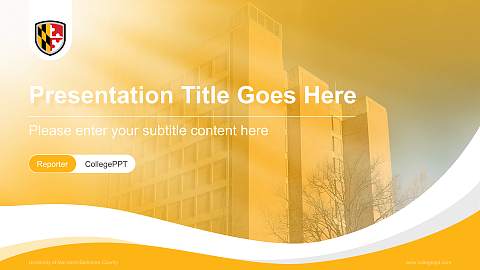 University of Maryland-Baltimore County Lecture Sharing and Networking Event PPT Template