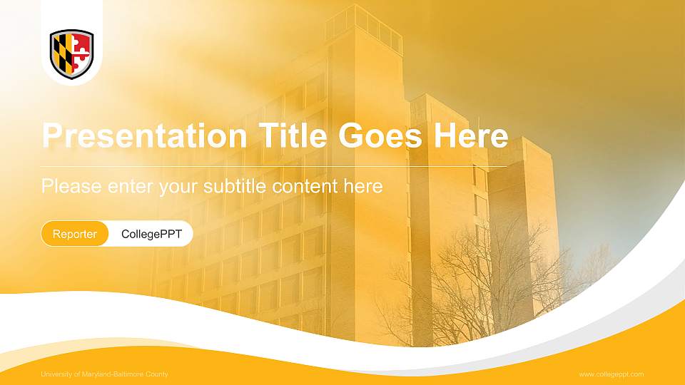 University of Maryland-Baltimore County Lecture Sharing and Networking Event PPT Template16:9 ratio PPT effect preview image