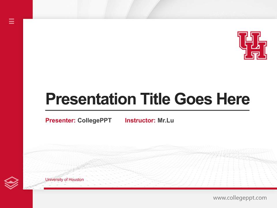 University of Houston Thesis Proposal/Graduation Defense PPT Template4:3 ratio PPT effect preview image5