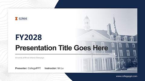 University of Illinois Urbana-Champaign Academic Presentation/Research Findings Report PPT Template