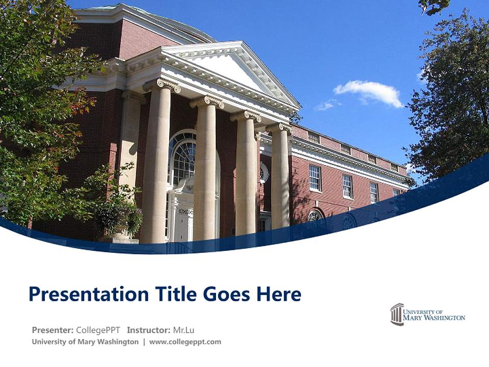 University of Mary Washington Course/Courseware Creation PPT Template4:3 ratio PPT effect preview image5