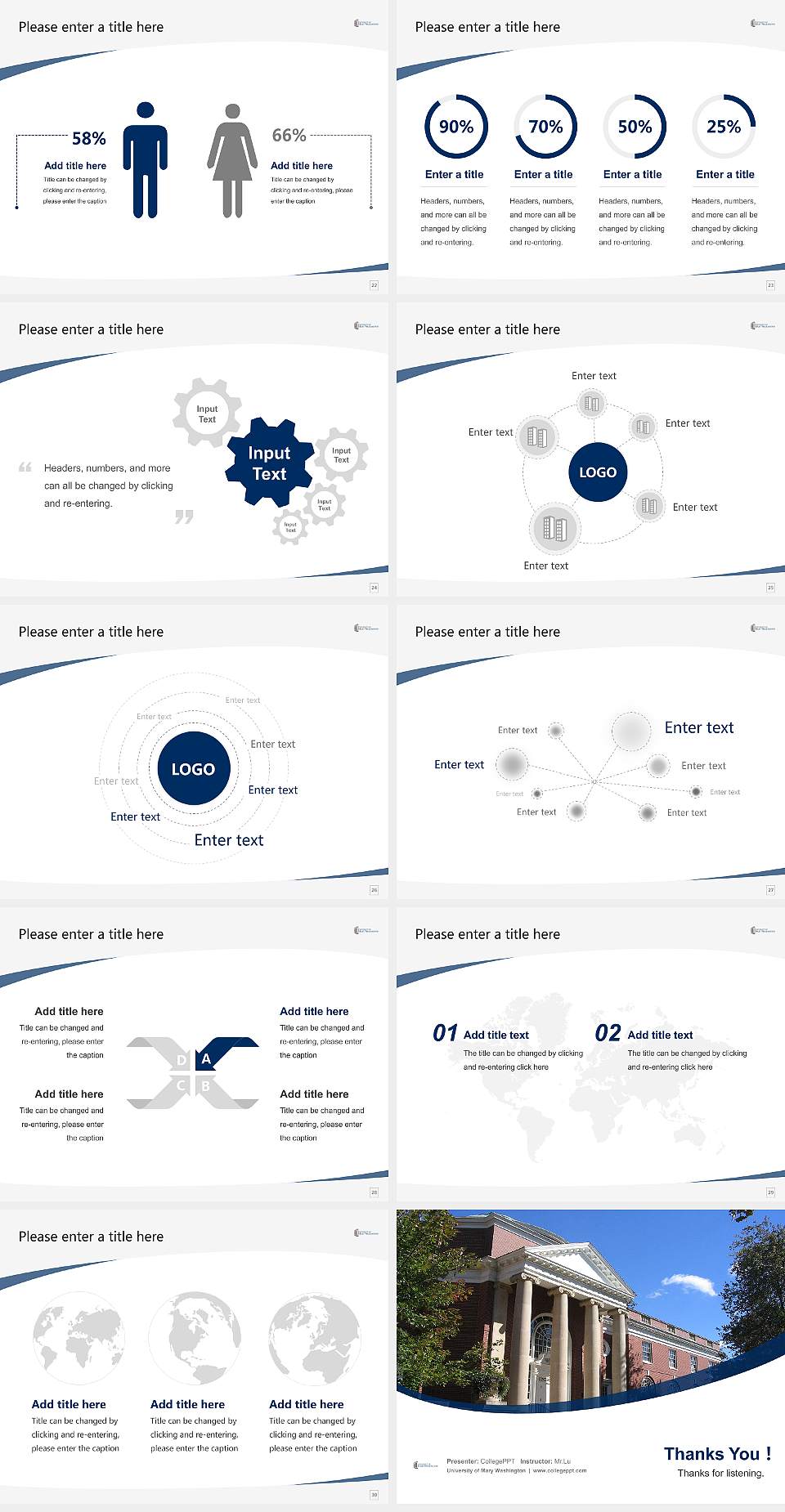 University of Mary Washington Course/Courseware Creation PPT Template4:3 ratio PPT effect preview image4