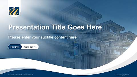 University of Massachusetts-Dartmouth Lecture Sharing and Networking Event PPT Template