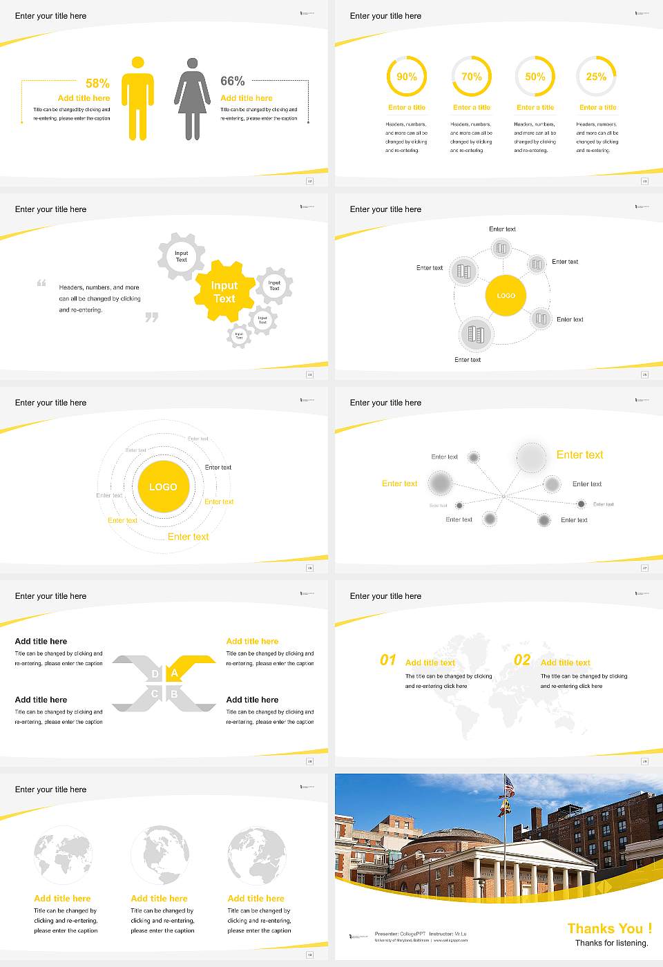 University of Maryland, Baltimore Course/Courseware Creation PPT Template16:9 ratio PPT effect preview image4