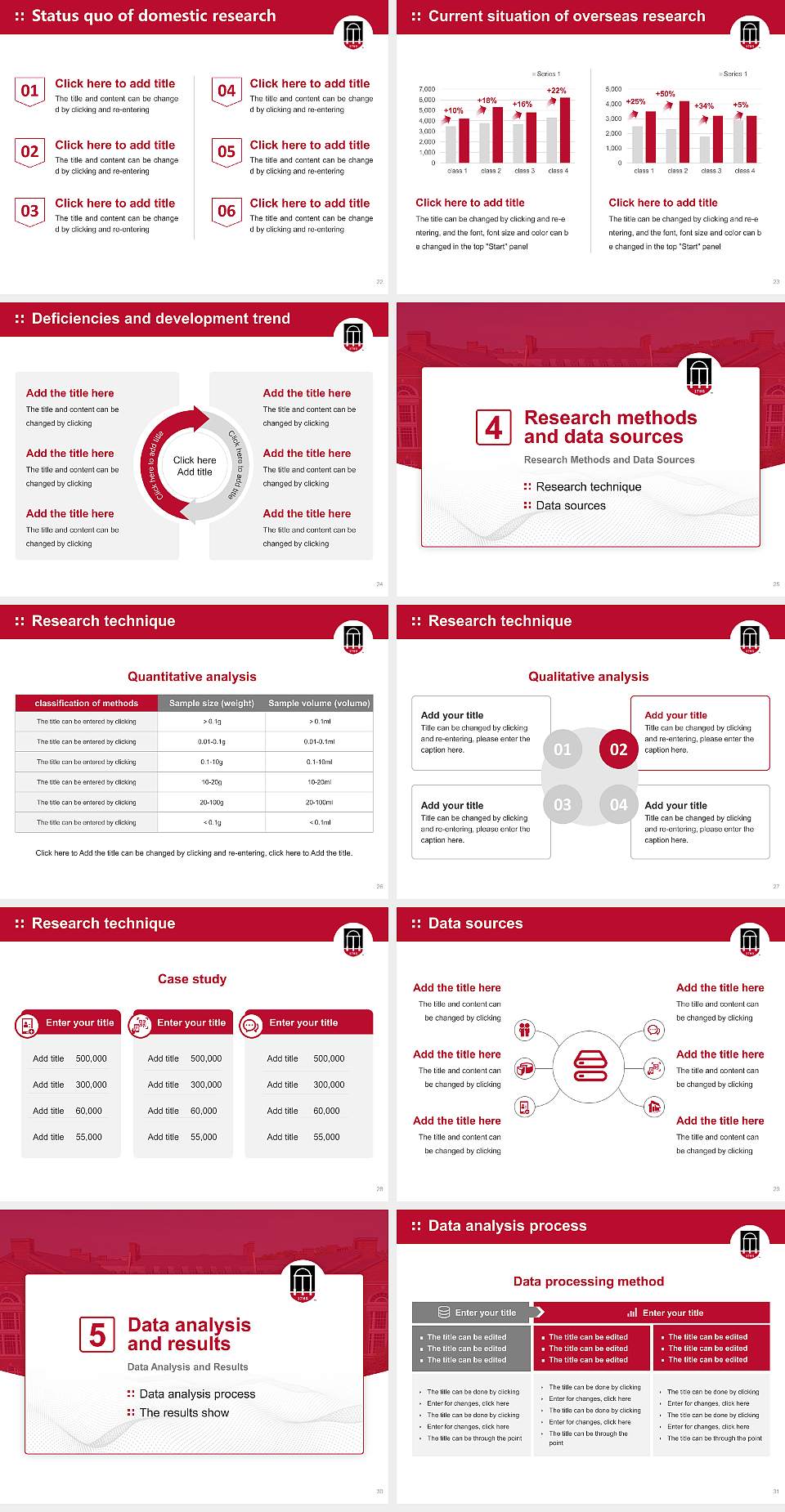 University of Georgia Graduation Thesis Defense PPT Template4:3 ratio PPT effect preview image4
